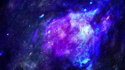 Animation view to travelling across the universe in moving