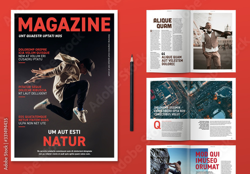 Modern Magazine Layout Buy This Stock Template And Explore Similar Templates At Adobe Stock Adobe Stock