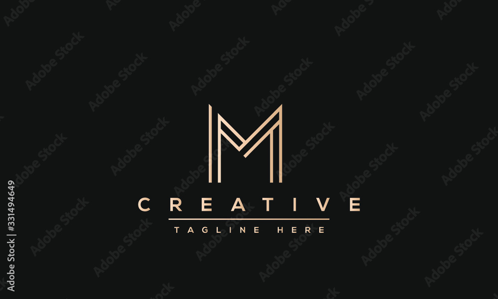 Unique modern creative elegant Letter M logo design or MM initials ...