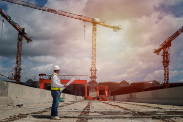 workers at construction site