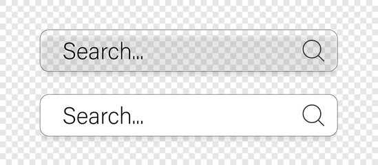 Poster - search here. search bar for ui. search bar vector icons in flat design, isolated on transparent back
