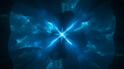 Wall Mural - Blue glowing antimatter