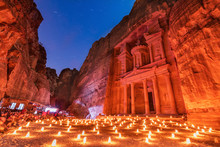 Petra, Jordan - Wadi Musa At Night, New Seven Wonders