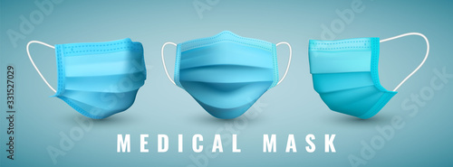 Fotomural Realistic medical face mask
