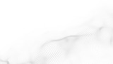Vector abstract white futuristic background. Big data visualization. Digital dynamic wave of particles.