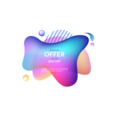 Wall Mural - purple and pink abstract liquid shape. fluid design, abstract modern graphic elements. dynamical col
