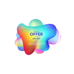 Wall Mural - abstract liquid shape. fluid design, abstract modern graphic elements. dynamical colored forms and l