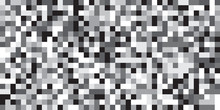 Black White Square Pattern Abstract Background For Presentation.
