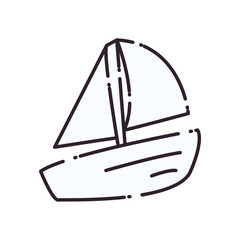 Poster - Isolated sailboat line style icon vector design