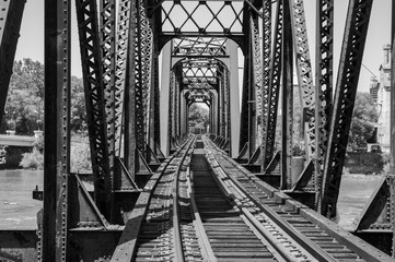 Wall Mural - Iron Structure Railroad Bridge