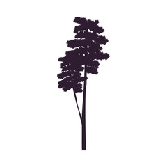 Wall Mural - tree plant forest silhouette icon