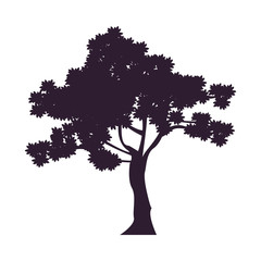 Sticker - tree plant forest silhouette icon