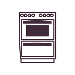 Canvas Print - Isolated stove machine line style icon vector design