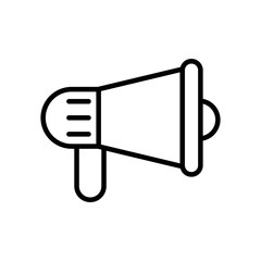 Poster - megaphone sound device line style icon