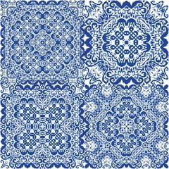  Decorative color ceramic azulejo tiles.