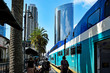 Amtrak Coaster, at Santa Fe station, San Diego, California, USA