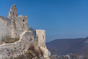 Wall Mural - castle ruins on a cliff