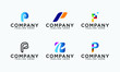 © Microchromatic - Letter P logo set abstract vector letter P logo set template
