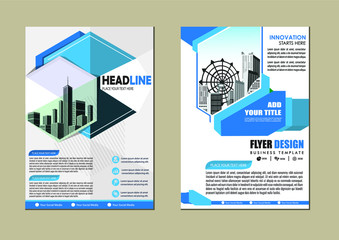 Brochure design, cover modern layout, annual report, poster, flyer in A4 with colorful triangles, geometric shapes for tech, science, market with light background