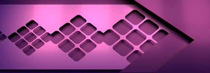 Wall Mural - Trendy banner template or website headers with abstract geometric background. 3D rendering
