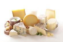 Assorted Of Dairy Product- Cheese, Milk, Butter, Yogurt