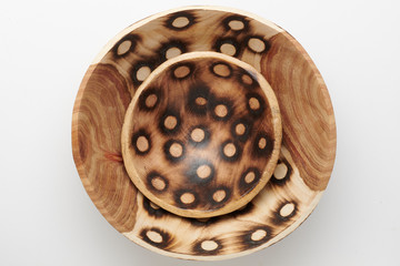 Beautiful handcrafted wooden bowls with cheetah and leopard print