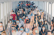 © tampatra - Bangkok City, Thailand : 03/12/2020 : Unidentified people, Crowd of Thai wearing face mask for health due to Coronavirus Disease or covid-19 and  air pollution in mass transit in public. Rush hour.
