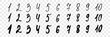 © drawlab19 - Hand drawn arabic numbers set collection