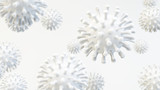 Fototapeta  - white virus floating