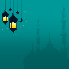 Wall Mural - Islamic Background design for Ramadan Kareem Vector Template