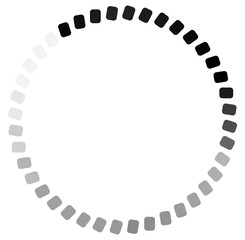 Aufkleber - Circular and radial abstract mandalas, motifs, decoration design elements. Black and white generative geometric and abstract art shapes