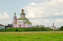 The Church Of Elijah The Prophet On Ivanova Mountain And The Church Of The Tikhvin Icon Of The Mother Of God. City Of Suzdal, Vladimir Region. Golden Ring Of Russia