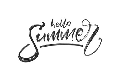 Wall Mural - Handwritten type lettering composition of Hello Summer
