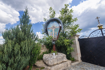 Canvas Print - Shrine in monastery in Orheiul Vechi natural and historical complex near Trebujeni village, Moldova