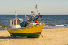 Fishing Boat Sea Day Beach 