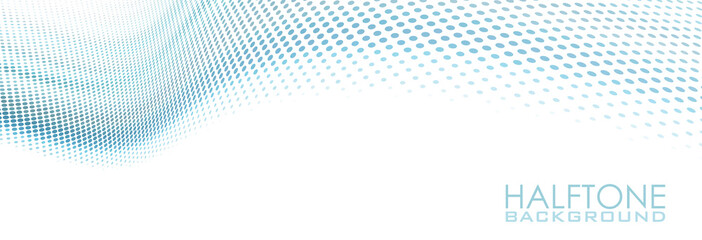 Leinwandbilder - Dotted wavy blue surface. Simple vector background