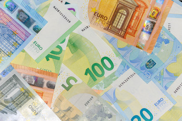 Wall Mural - euro banknote money finance concept cash on white background