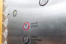 Button In The Elevator Indicating 50th Floor Named Top Of Africa, Johannesburg