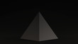 © paul - Black Pyramid Black Background 3d illustration 3d render
