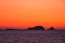 Sunset At The Red Rock Of Ile Rousse In Corsica