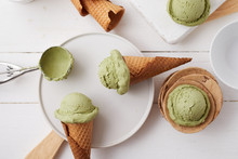 Green Tea Matcha Ice Cream. .