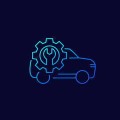 Poster - car repair shop vector line icon