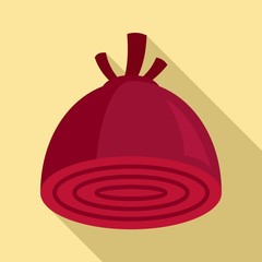 Poster - Cutted beet icon. Flat illustration of cutted beet vector icon for web design