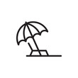 © pambudi - beach umbrella icon in trendy flat style