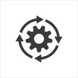 Gear workflow progress vector icon