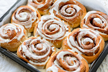 Fresh  homemade Cinnamon rolls or Cinnamon buns