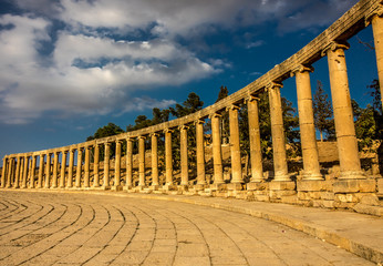 Roman city of Jerash in Jordan 