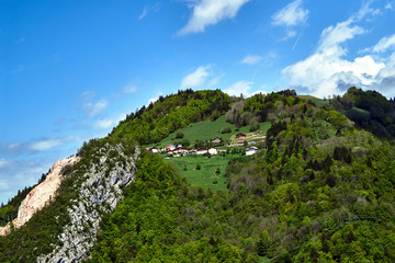 Wall Mural - village in Mountains  in the Alps in the French Savoie.