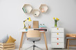 © New Africa - Stylish room interior with modern comfortable workplace