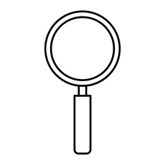 Poster - magnifying glass instrument isolated icon vector illustration design